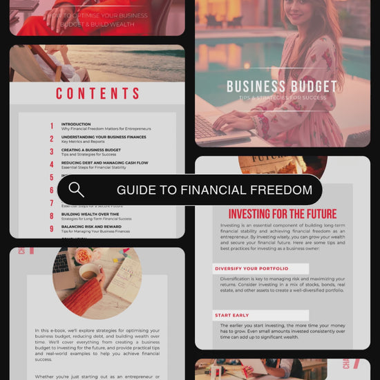 Video and preview of the beginner's guide Entrepreneur's guide to financial freedom - how to optimise your business budget and build wealth. 