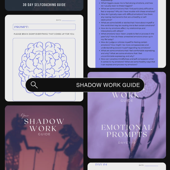 Video previews of Shadow Work 30-day selfcoaching guide.
